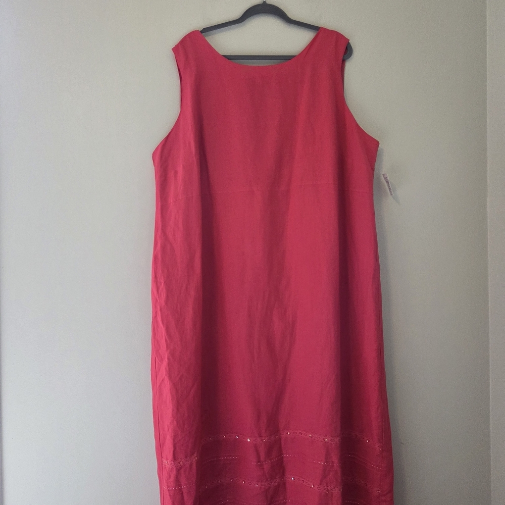 Jessica Howard Pink Linen Blend Maxi Dress NWOT